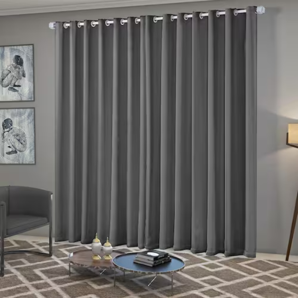 cortina blackout tecido 2,70x1,50 sala quarto cinza