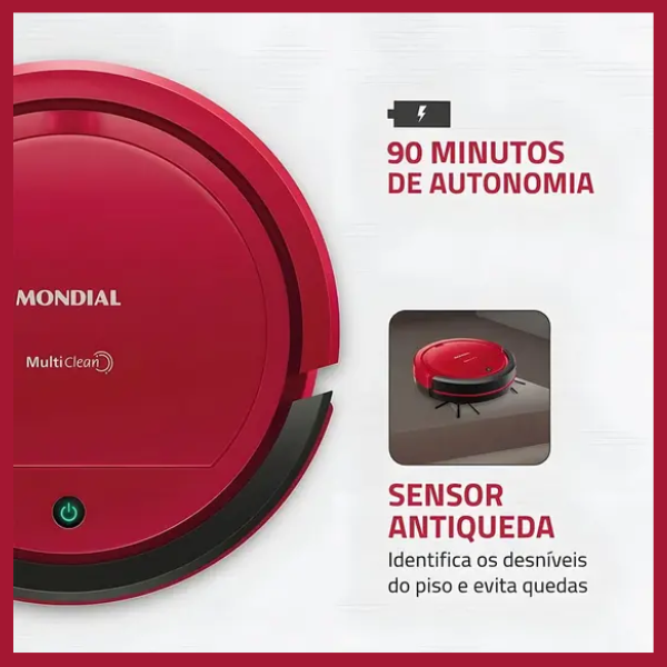 aspirador de po robô multi clean mondial rb 09 bivolt 30w